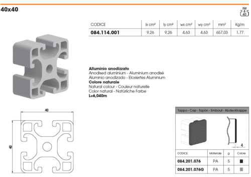 tslot 4040 caracteristicas tslot 4040 caracteristicas