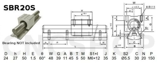 guia lineal sbr20 riel circular